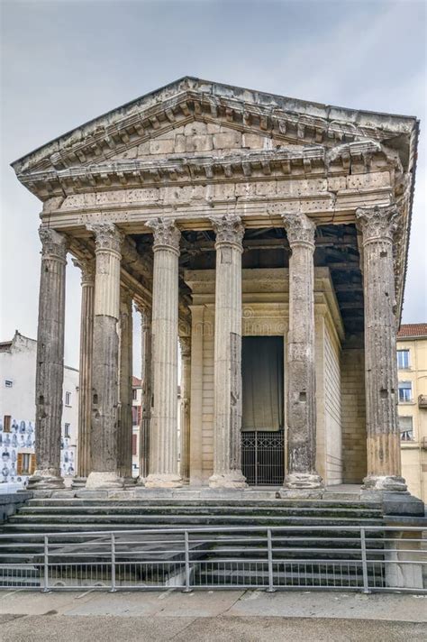 Temple Of Augustus And Livia Vienne France Stock Photo Image Of