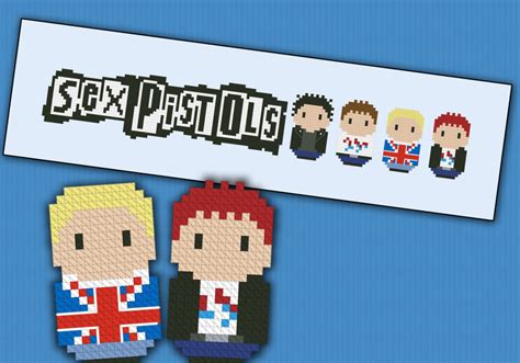 Sex Pistols Rock Band Digital Cross Stitch Pattern