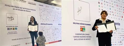 Firman Alejandra Del Moral Y Delfina Gómez Pacto Por La Primera