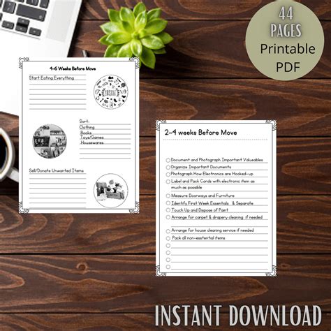 Household Moving Planner and Checklist Digital Printable for - Etsy