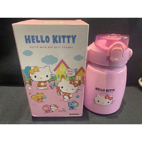 三麗鷗正版授權 304不鏽鋼 Kitty 布丁狗 胖胖保溫瓶 850ml 蝦皮購物