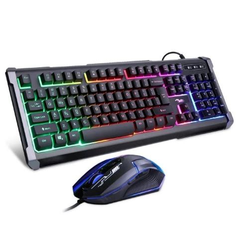 Set Gioco Con Tastiera Led Mouse Cablato Usb Retroilluminata Q Rgb