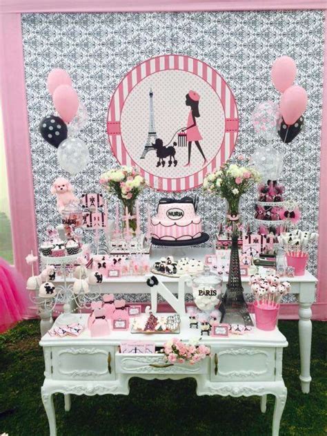 Glamour In Paris Birthday Party Ideas Photo 2 Of 9 Paris Birthday Parties Paris Theme Party