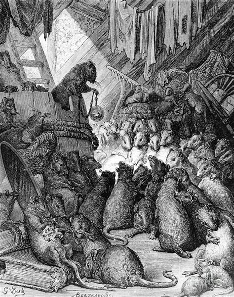 The Council Held By The Rats Drawing By Gustave Dore Pixels