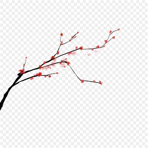 Plum Blossom Hd Transparent Plum Blossom Winter Ink Style Chinese