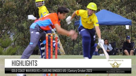 U15 T20 Cricket Competition Gold Coast Waveriders v Darling Dingoes ...