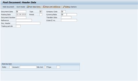 FB01 SAP Tcode Post Document