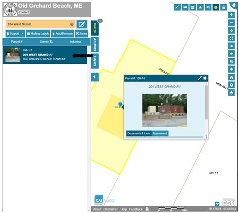 Directions To Use The Online GIS Mapping System Old Orchard Beach ME
