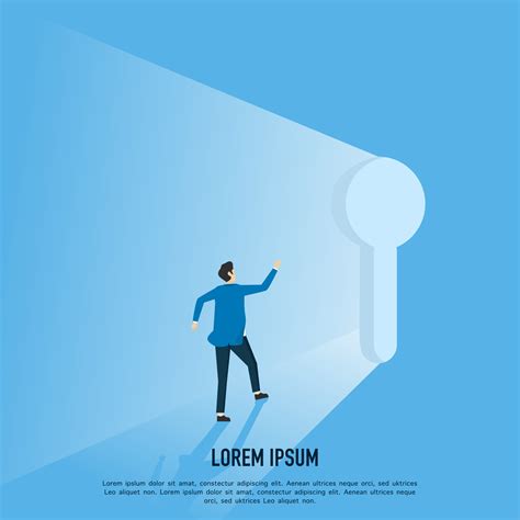 Life-changing secret door, business courage or challenge, key to