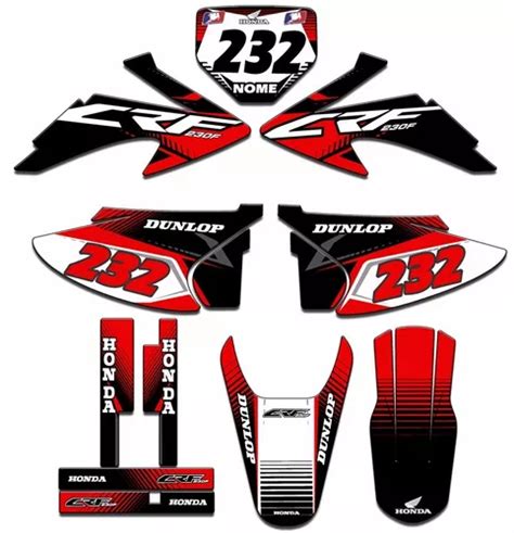 Kit Adesivos Moto Crf 230 2008 A 2014 Crf05 Personalizado