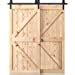 Wbhome Ft Bypass Sliding Barn Door Hardware Kit Double Wood Doors