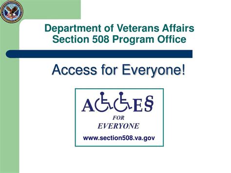 Ppt Department Of Veterans Affairs Section 508 Program Office