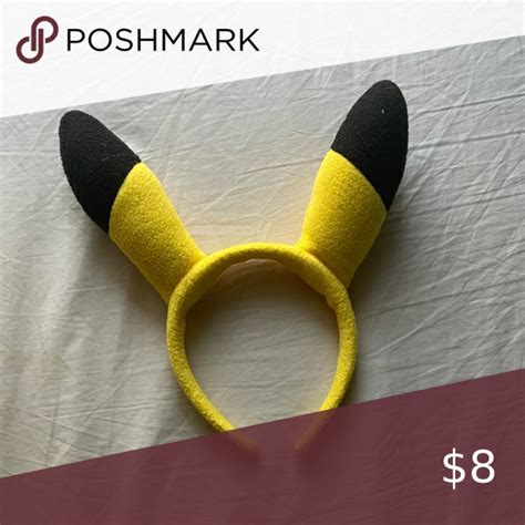 Pikachu Costume Accessories: Ears Headband + Tail