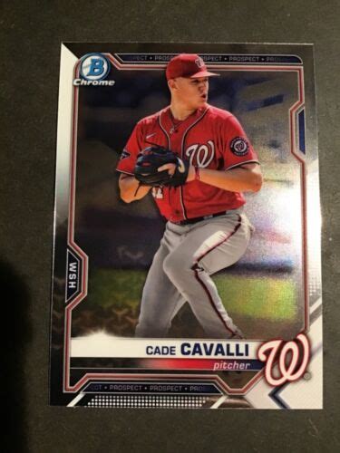 Bowman Chrome Cade Cavalli Prospect Card Washington Nationals Ebay