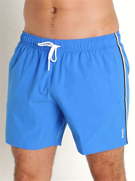 Hugo Boss Iconic Swim Shorts Bright Blue 50491594 432 Free Shipping At Lasc