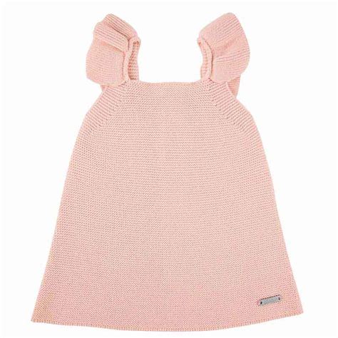 Garter Stitch Dress In Nude Tiny Dots Wonder