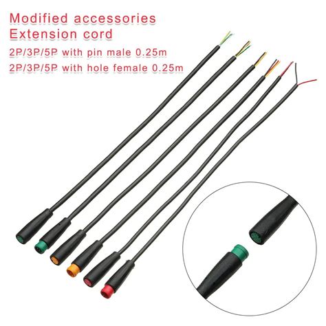 9mm Base Connector 2 3 4 5 6pin Cable Waterproof Connector For Ebike Bafang Display Pin Optional