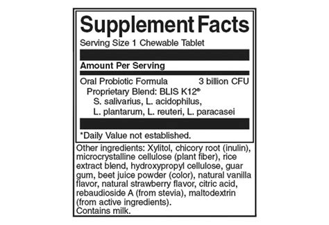 Swanson Oral Probiotic Formula Natural Strawberry Flavor 3 Billion Cfu