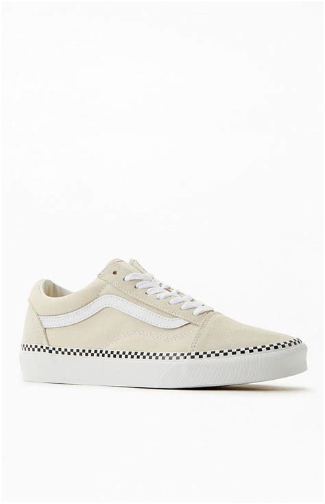 Vans Old Skool Checkerboard Foxing Sneakers In White Lyst