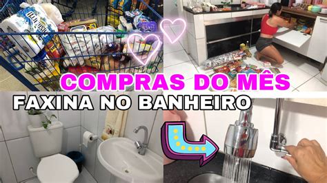 Faxina Completa No Banheiro Ficou Limpo E Organizado Compras Do M S