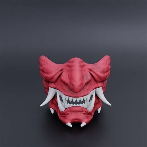 Oni Mask 3d Model 3d Printable Cgtrader