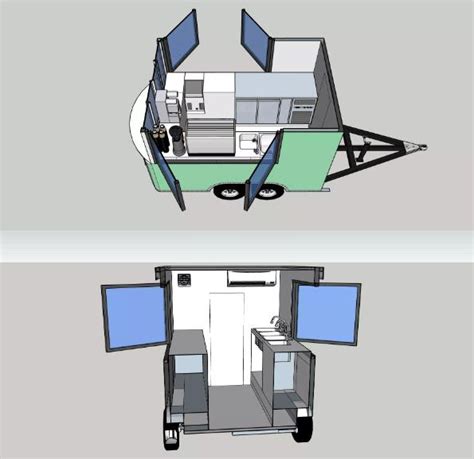 Customized Outdoor Fast Food Trailer Street Mobile Food Truck