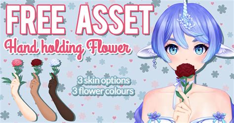 [free Vtuber Asset] Hand Holding Flower Kamichi Kaya S Ko Fi Shop Ko Fi ️ Where Creators Get