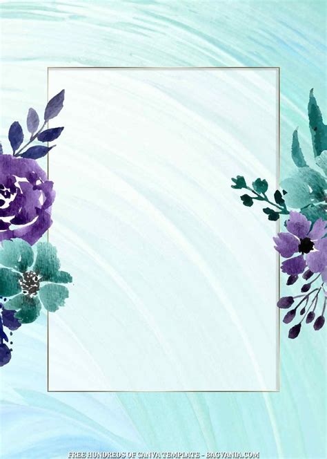 Cool 20 Tosca Purple Floral Canva Wedding Invitation Templates Free