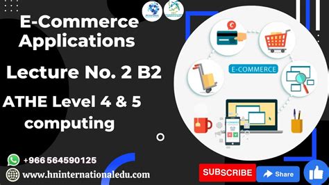 E Commerce Applications Lecture No 02 B2 ATHE Level 4 5 Computing