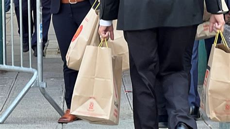 Staff Delivers At Least 6 ‘yuge Bags Of Mcdonalds To Trump Trial In