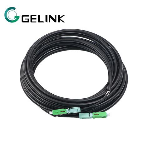 Sc Apc Fast Connector Single Mode Um Ftth Drop Cable Optical Fiber