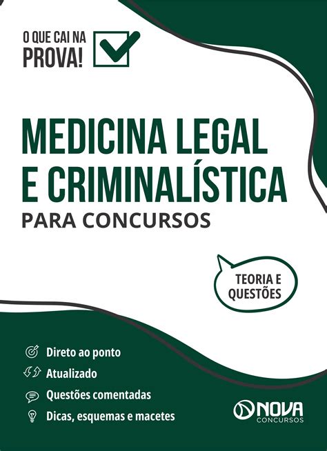 Medicina Legal E Criminal Stica Para Concursos Ed