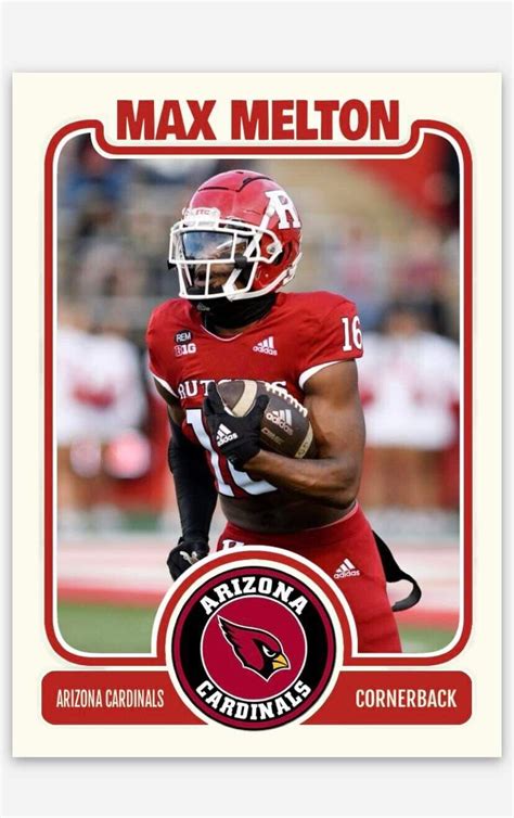 Max Melton Arizona Cardinals Aceo Custom Football Card 2024 Nfl Draft