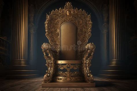 Golden Throne Front View Model Golden Royal Throne For The King