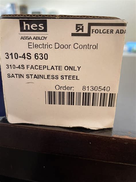 Folger Adam Electric Door Controls 310 4s 630 Face Plate Only Ebay