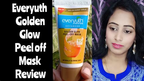 Everyuth Golden Glow Peel Off Mask Review And Demo Golden Glow Peel