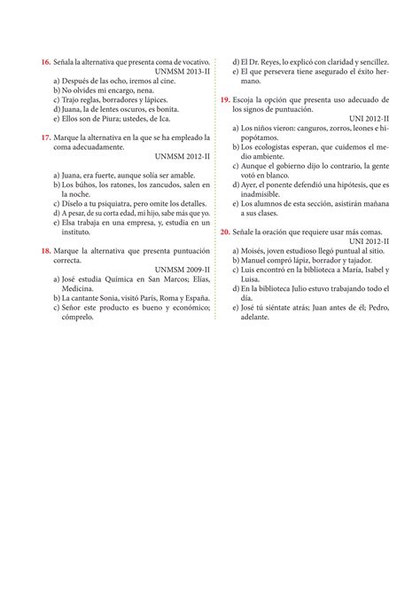 Los Signos de Puntuación Para Cuarto Grado de Secundaria pdf