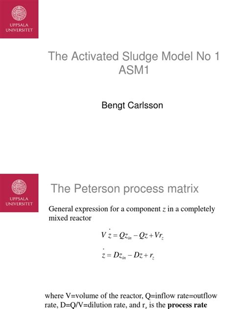 ASM1 Model Presentation | PDF | Environmental Technology | Chemistry