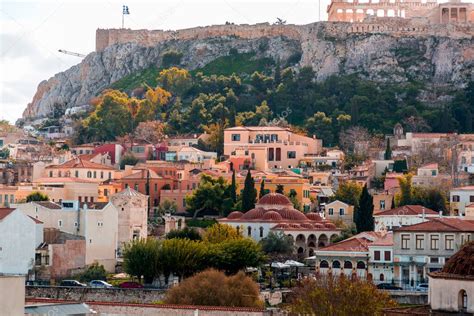 Atenas Grecia Nov Monastiraki Es Un Barrio De Mercado De