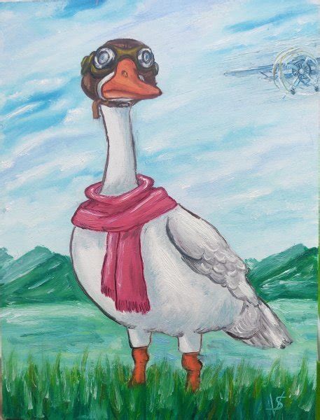 Pilot Goose Painting By Vira Savka Jose Art Gallery