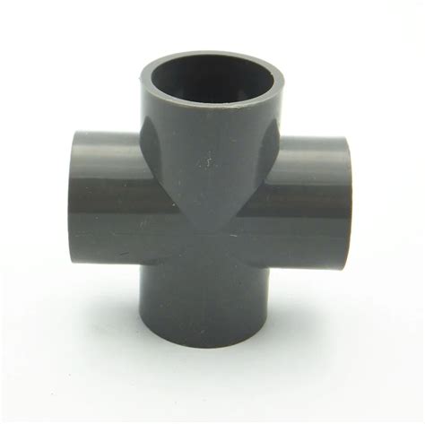 32mm Id Pvc 4 Way Cross Tube Joint Pipe Fitting Coupler Water Connector For Garden Irrigation