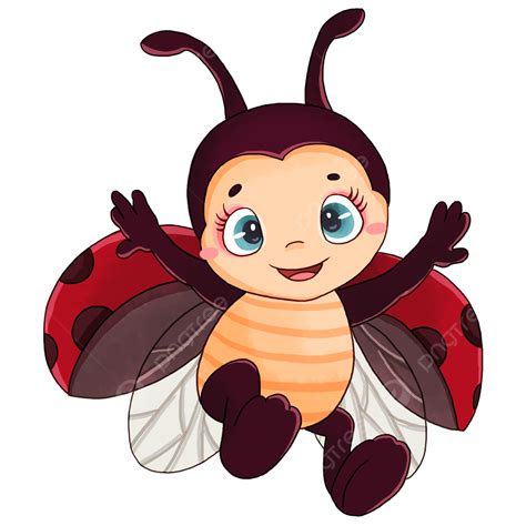 Ladybug Cartoon Hd Transparent, Ladybug Flying In The Air Cartoon ...