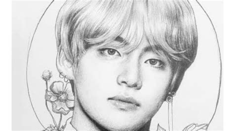 Bts V Drawing Easy Step By Step T For 𝑻𝑨𝑬♥︎𝑭𝑨𝑹𝑨 ️ Youtube