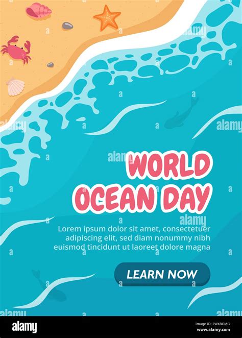 World Ocean Day Vector Poster Stock Vector Image And Art Alamy