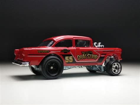 55 Chevy Bel Air Gasser Hot Wheels Custom Real Rubber Tires Etsy