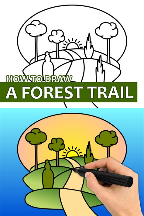 How To Draw A Forest Trail