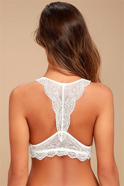 Sexy White Lace Bralette White Racerback Bralette Lace Bra 2700