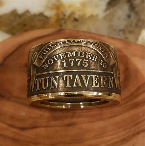 Rcr Original Us Marine Corps Tun Tavern Engravable Ring Usmc Etsy