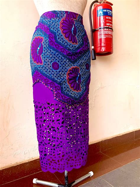 African Embellished Ankara Pencil Skirt By Nanji Miran Long Skirts