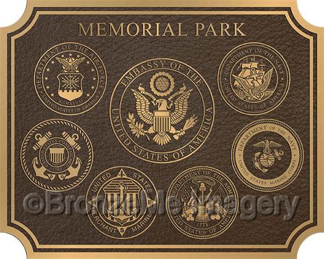 Bronze Military Plaque Military Service Seals Military Emblems